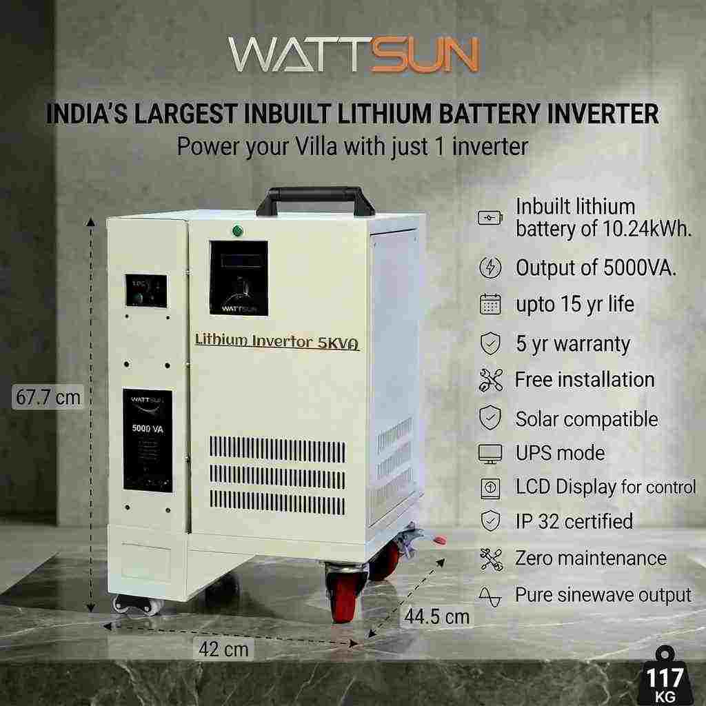 5KVA UPS, 5KVA Inverter, Lithium Inverter, Home UPS, Pure Sine Wave Inverter, Portable UPS, and Solar Compatible Inverter